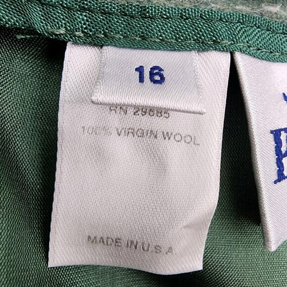 Vtg Pendleton Women's 100% Virgin Wool Pleated Trouser Pants 16 Lined Straight - Picture 8 of 10